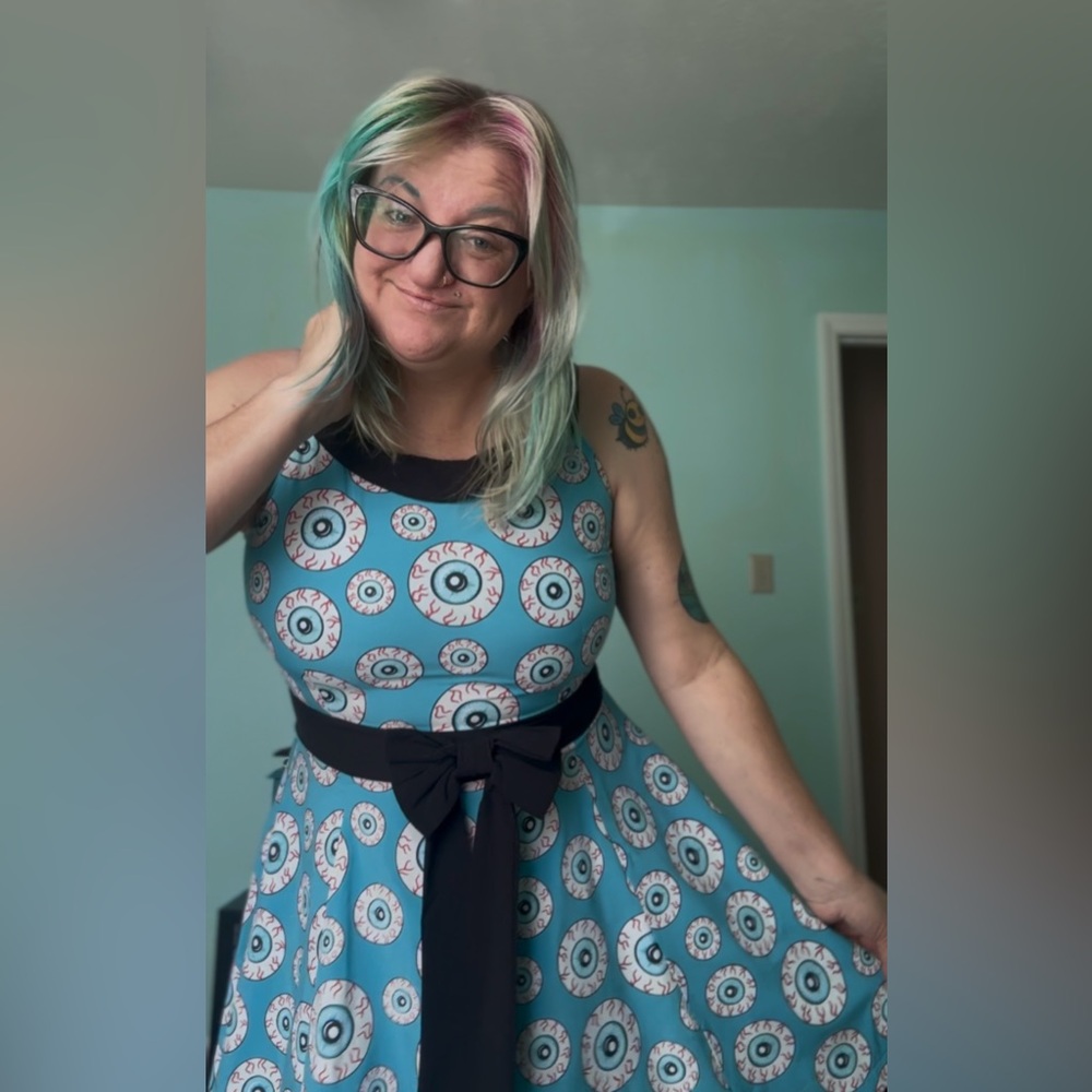 Sourpuss Eyeball Dress Size L